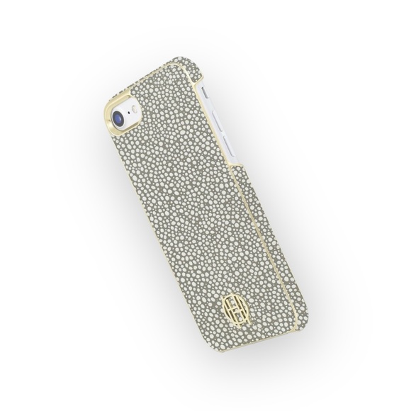 new House of Harlow 1960 ☏ Logo iPhone 6 / 7 / 8 Case ☏ Grey + Gold Metallic ☏ - Picture 5 of 13